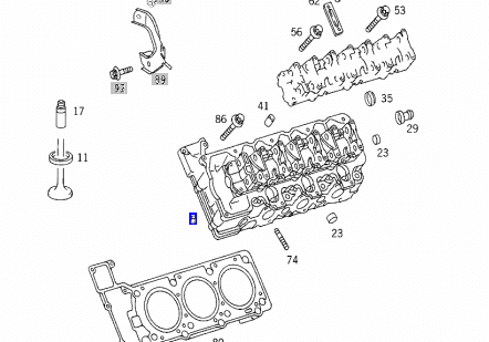 Mercedes C-Class W203 Cylinder Head Left 1120101420 A1120101420 ref