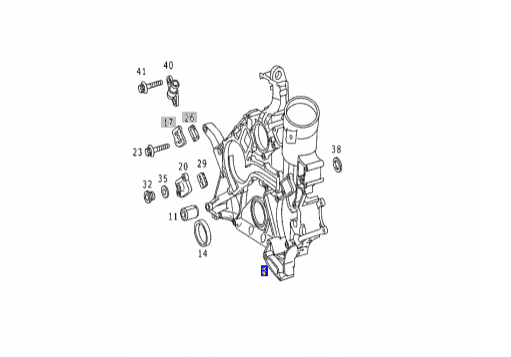 Mercedes C-Class W203 Timing Case Cover 1120100833 A1120100833 ref